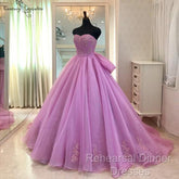 Ball Gown Semi Formal Prom Dress Floor Length Tulle Quinceanera Dress